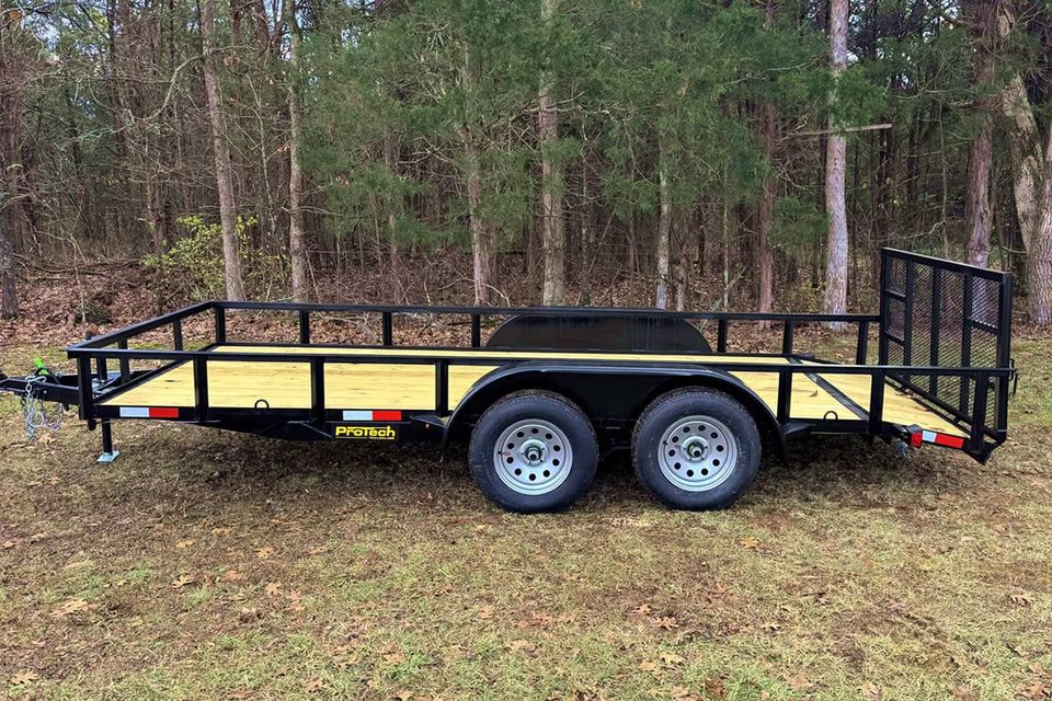 U616 td protech trailers 16 ft duel axle utility trailer