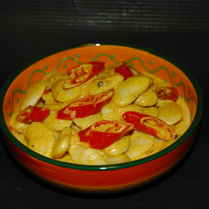 Yaad Style Jerk House  Butter Beans and Saltfish