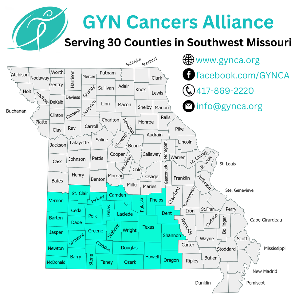 Gynca service area map graphic