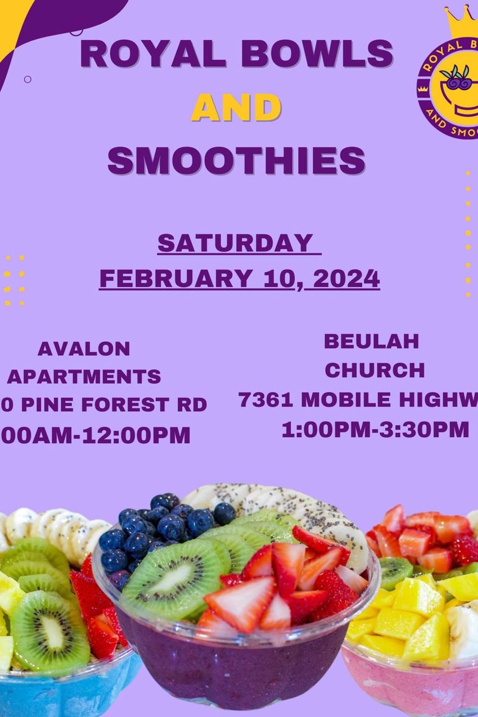 Smoothie and Juice Bar near Pensacola, FL Royal Bowls and Smoothies
