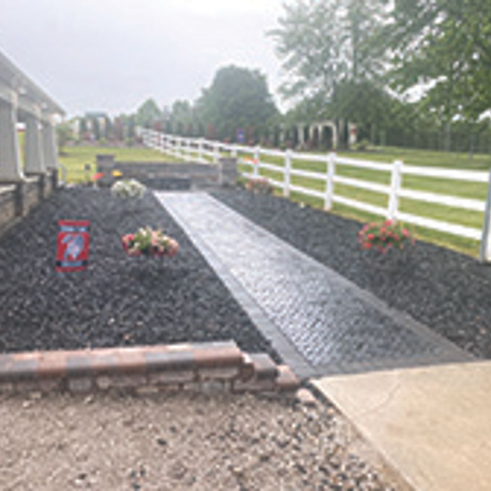 Rock sidewalk