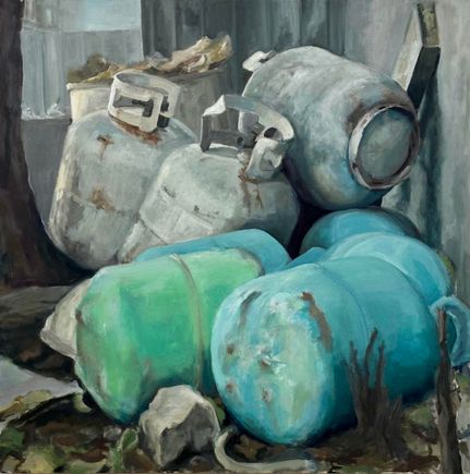 Amanda Hill: Formation. Oil on Canvas.  22" x 76". 2024