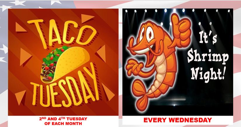 Taco tuesday and shrimp wednesday