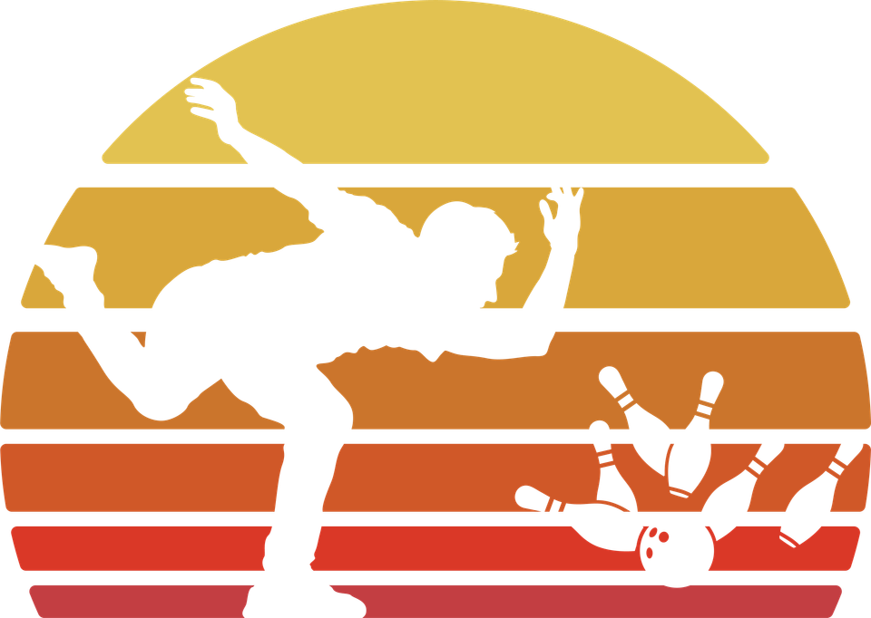 Bowling   retro sunset graphics 04