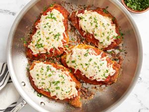Chicken parmesan overhead