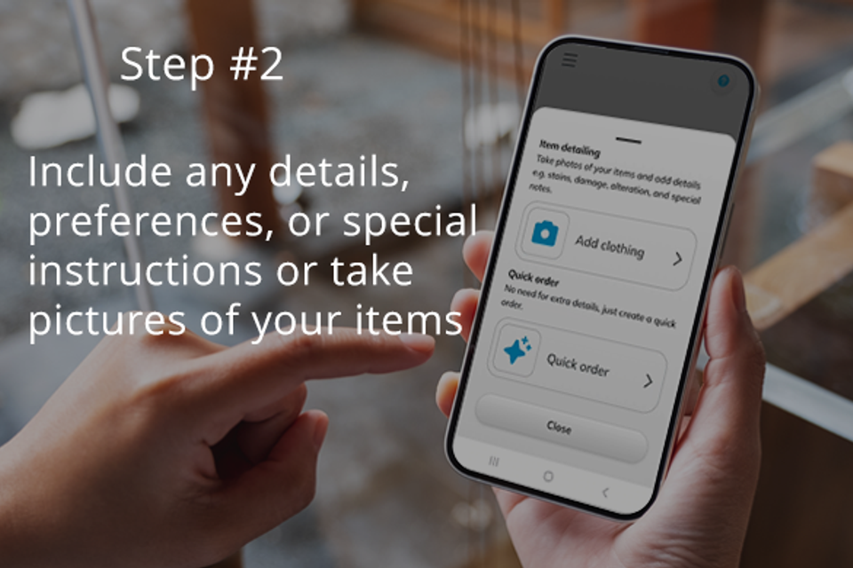 Customer order page instructions 2