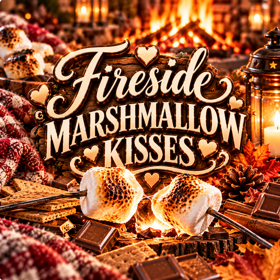 Fireside marshmallow kisses