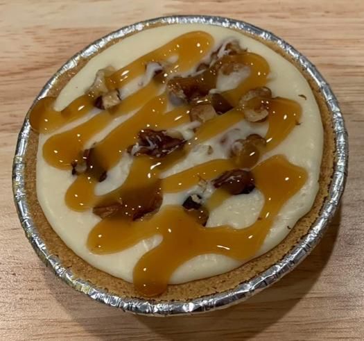Maple pecan with caramel pie