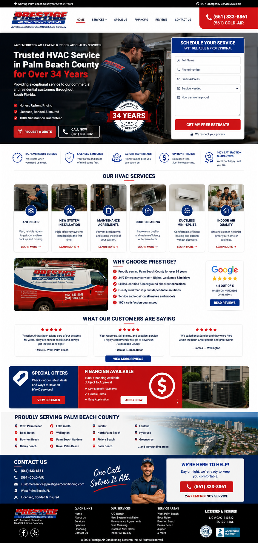 Prestige air conditioning mockup