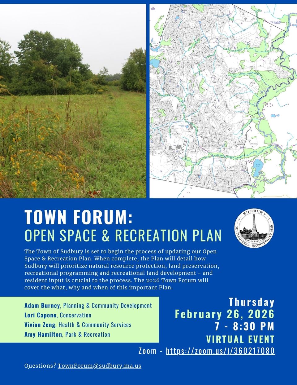 Sudbury town forum flyer