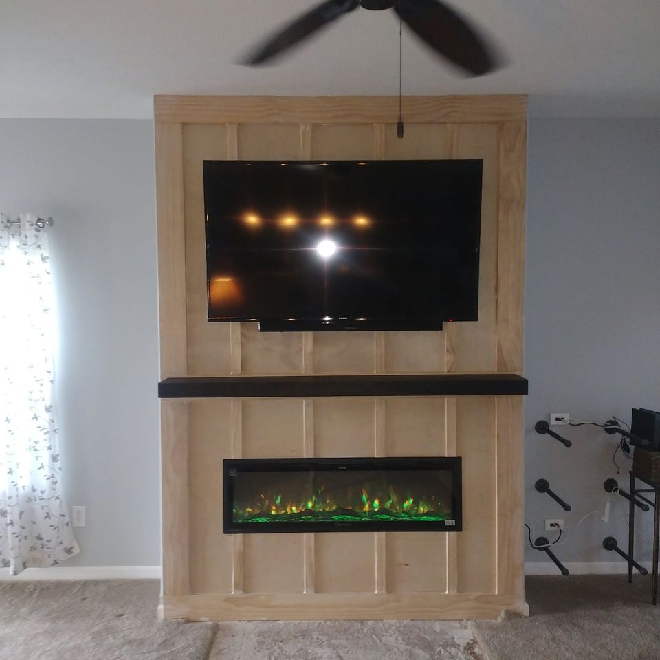 Mounted tv