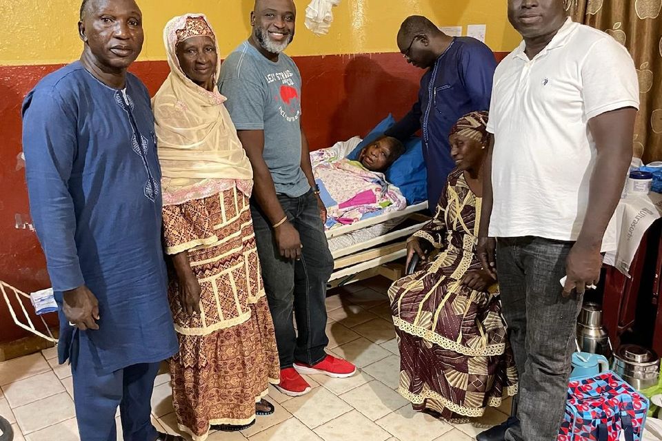 Diallo with his family