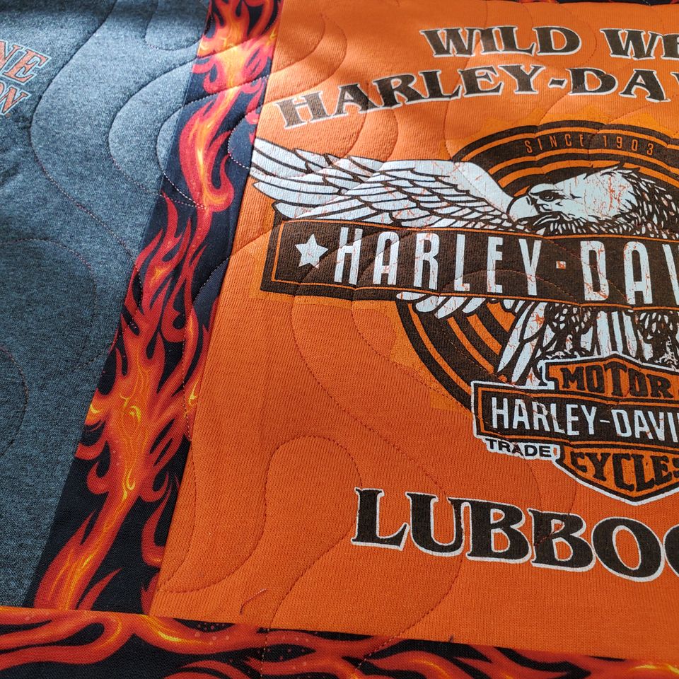 Harley t shirt quilt 2023