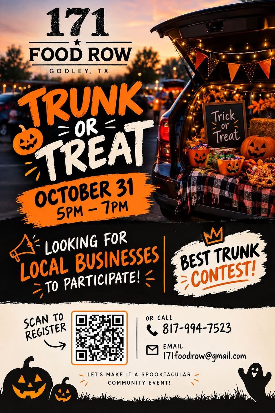 171 food row trunk or treat flyer