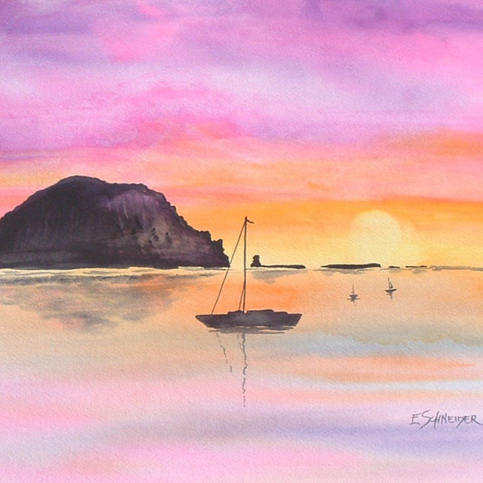 Sunset on the water