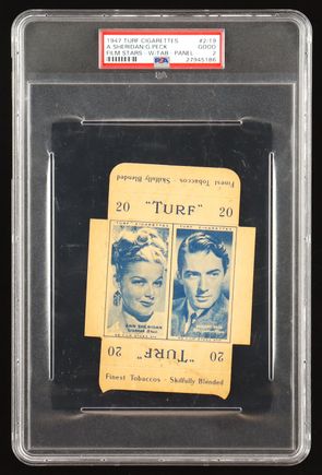 1758044727 ann sheridan gregory peck 1947 turf cigarettes film stars 2 19 packaging box psa 2 pristineauction.com