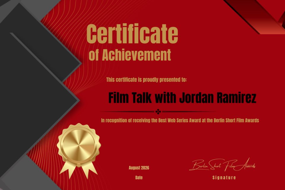 Film talk with jordan ramirez certificate