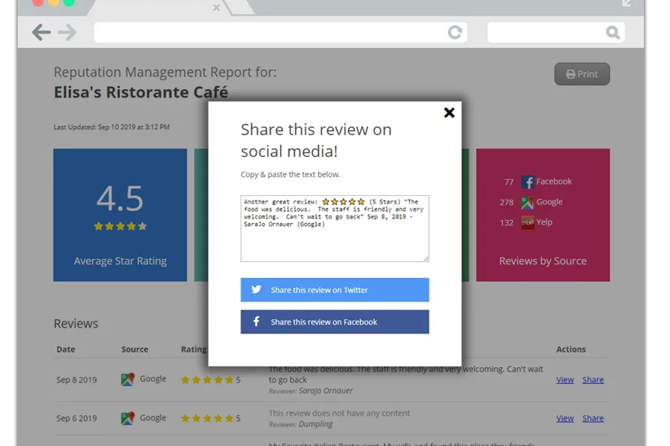 Promote your best reviews