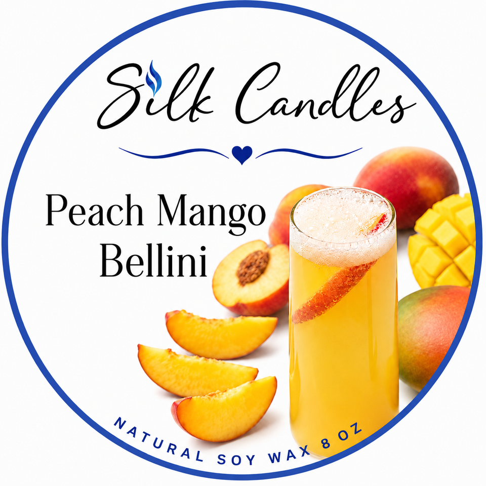 Peach mango   bellini color label