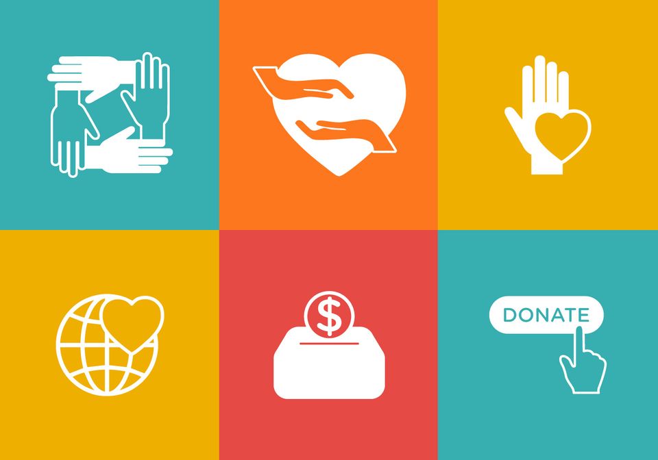 Vector donation icon set