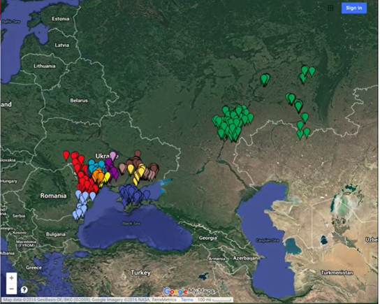 Germans from russia settlement map locations