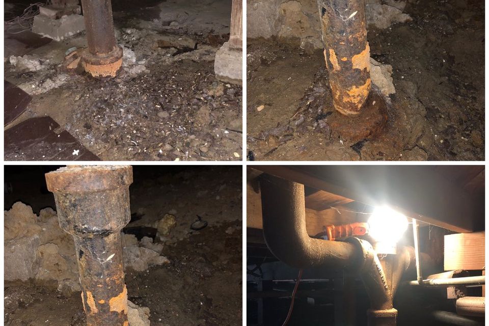 Main sewer line clean out