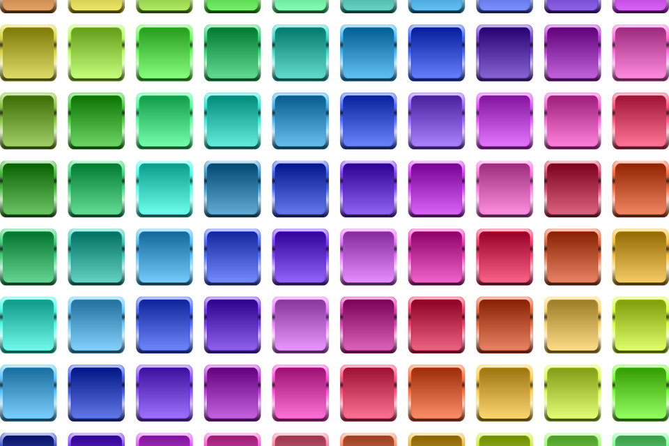 Chart of colors for website design