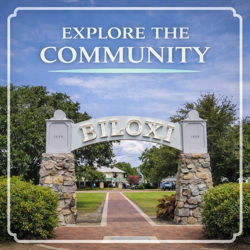 Explore biloxi community archway view