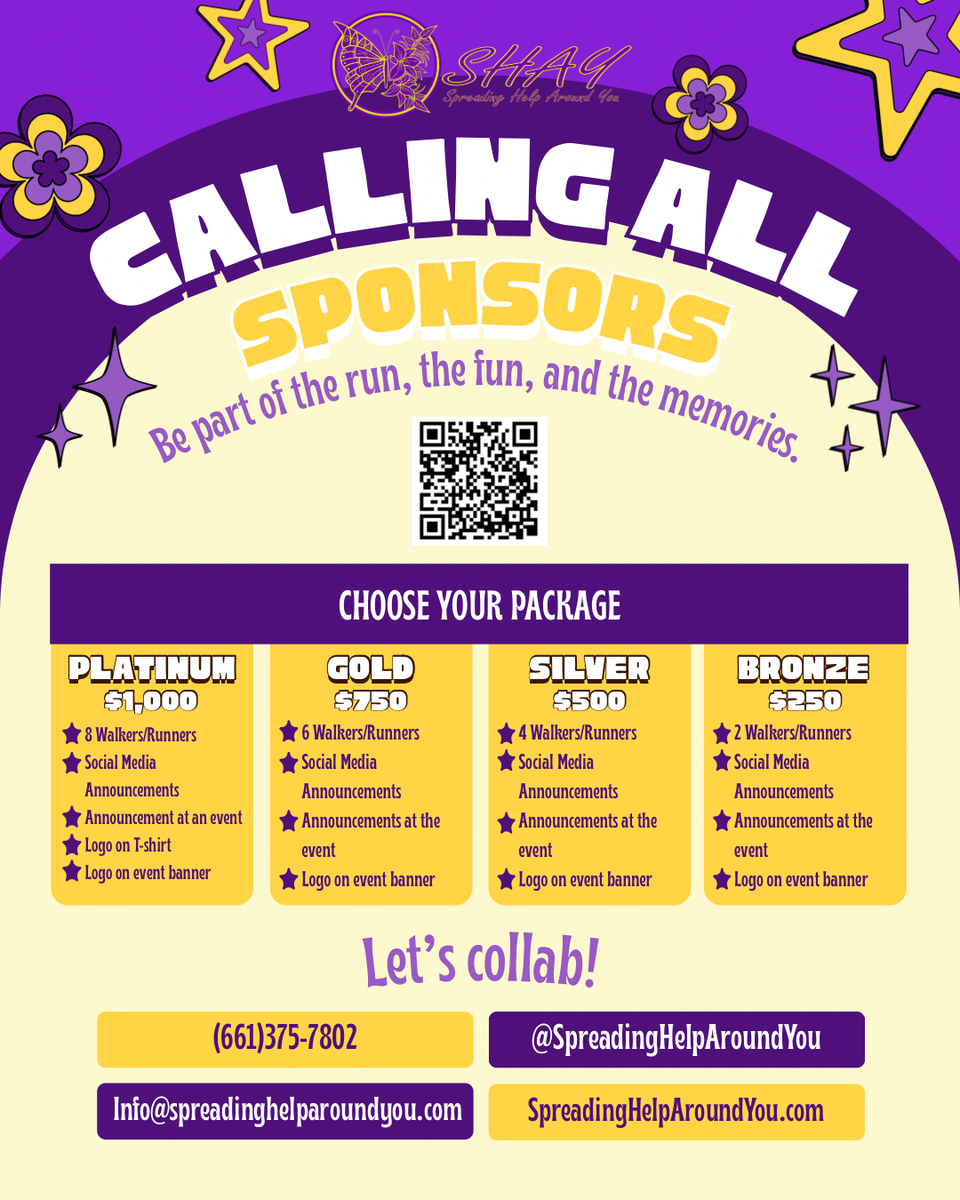 Boba run sponsor flyer