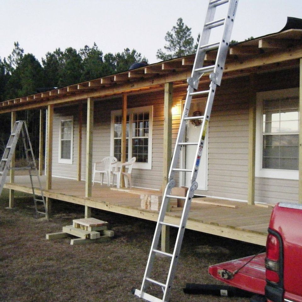 Front porch being built onto double wide belindajowrites com20180426 28200 szmj4q