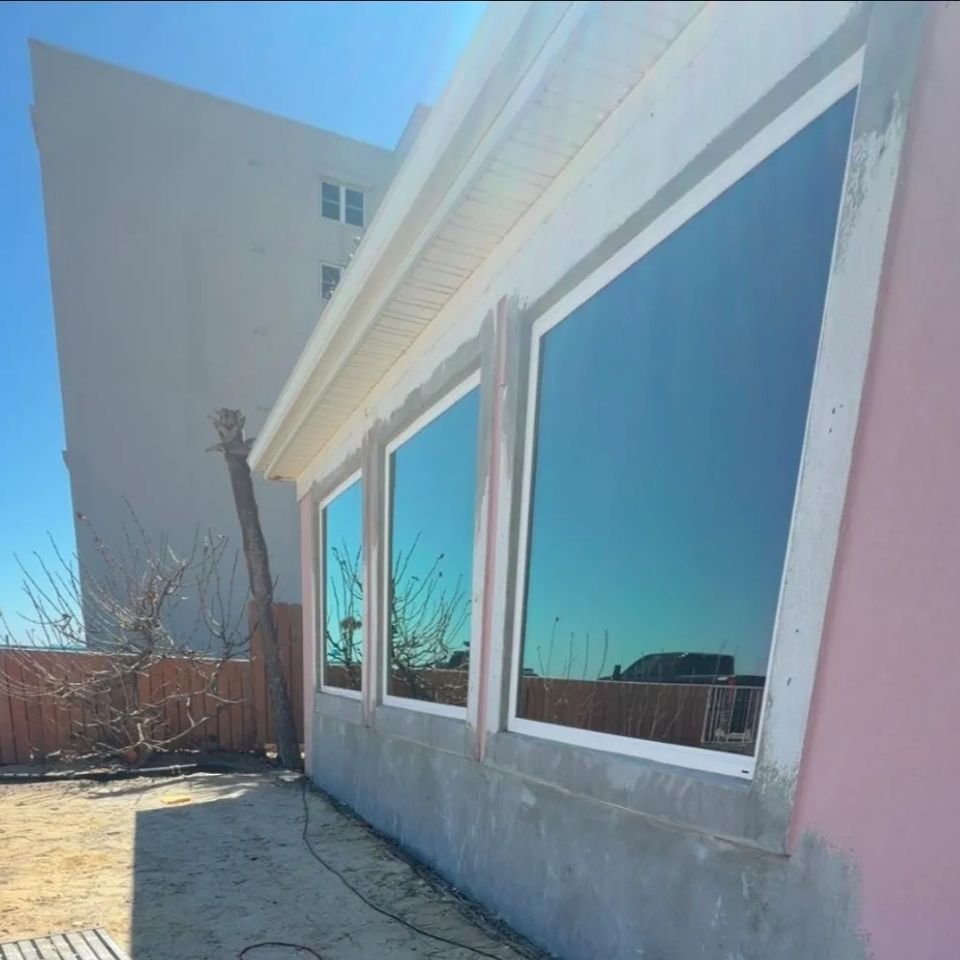 New ceramic coating on a home window, done by 3D Exterior Solutions of Volusia County Florida