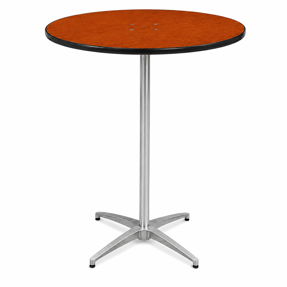 36 round wooden cocktail table