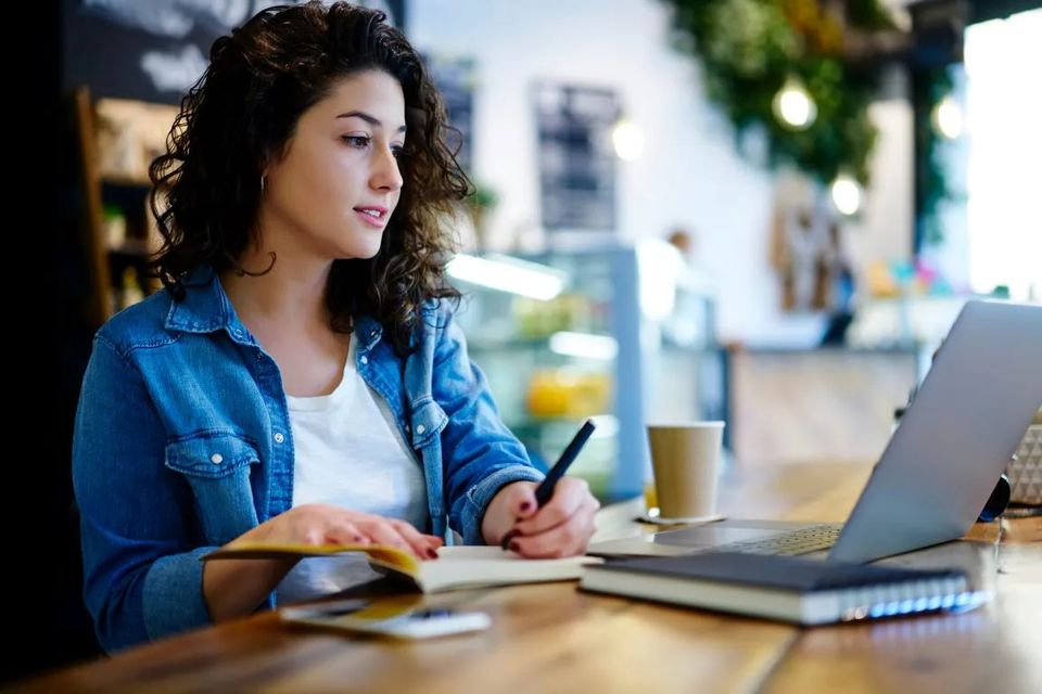 She is relaxed, with her work from home Beauty Business.
