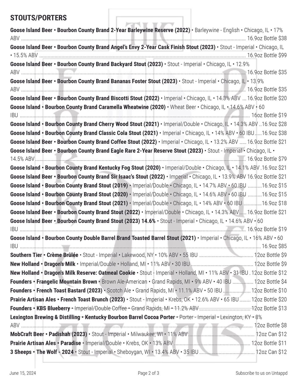 Beer menu 6 21 24 02