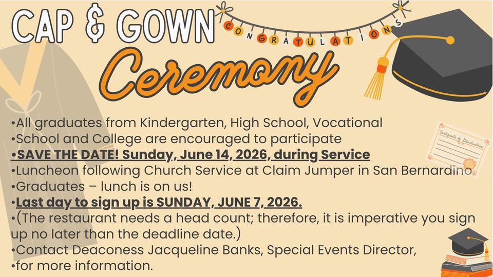 Cap gown ceremony at lcm