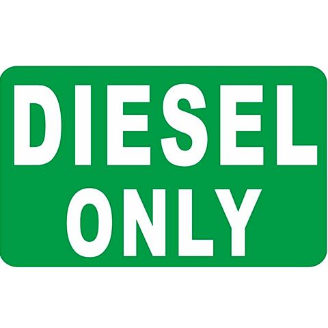 Diesel off road sign
