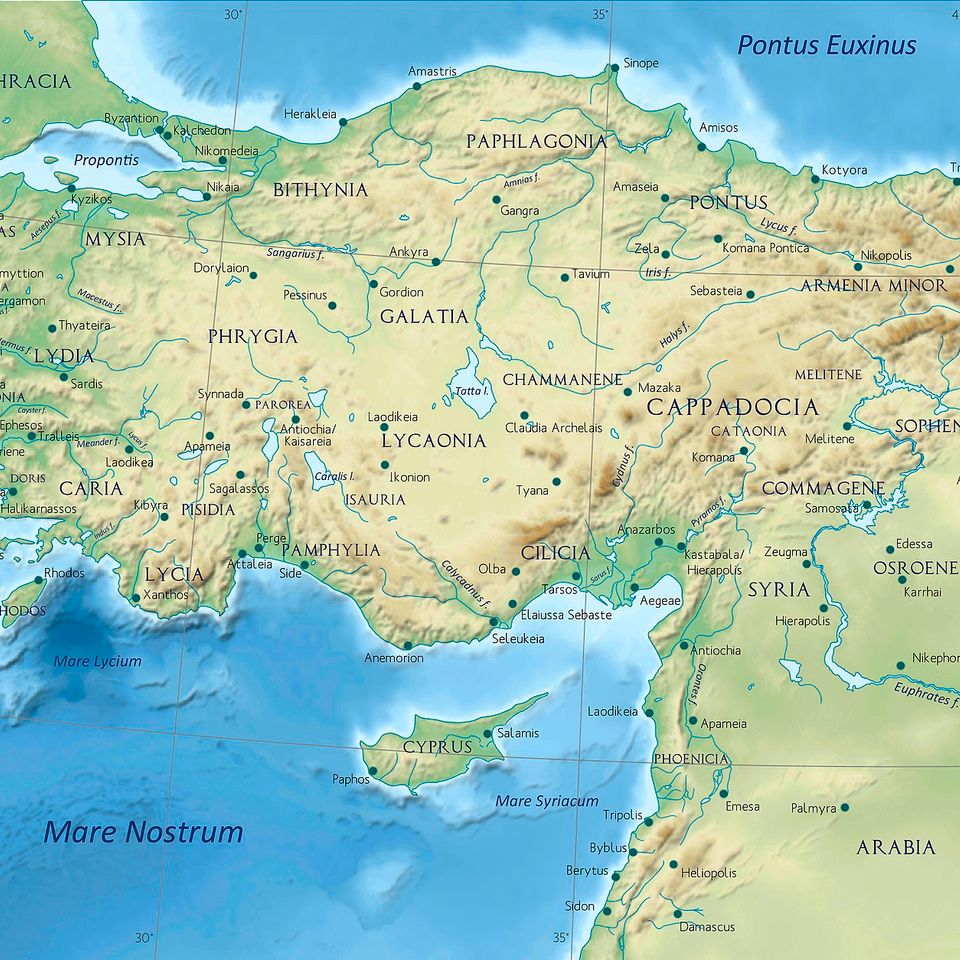 Asia minor greco roman period general map