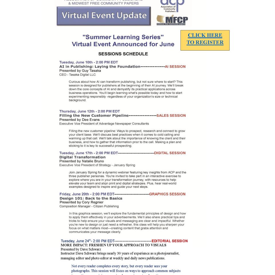 Summer training editorial added