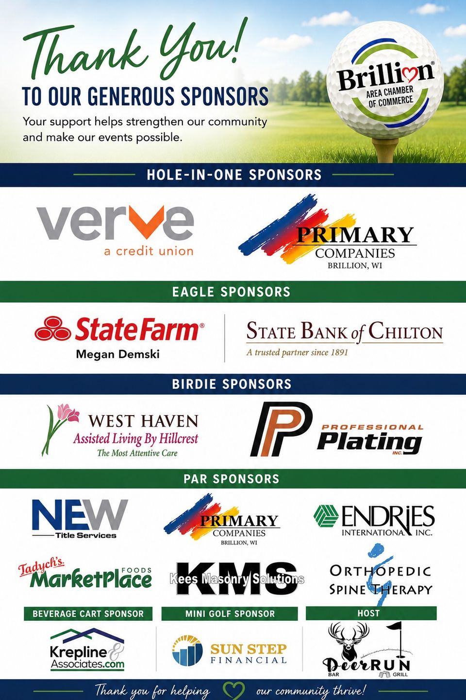 Thank you sponsors 2026