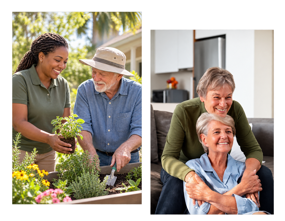 Garden care and a warm embrace