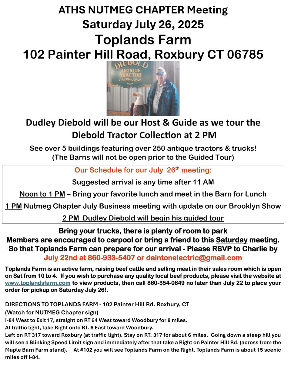 Chapter meeting saturday july 26