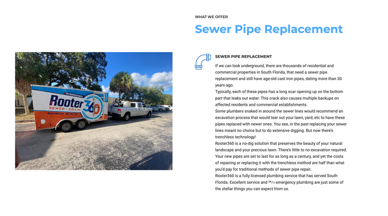 Sewer pipr replacement