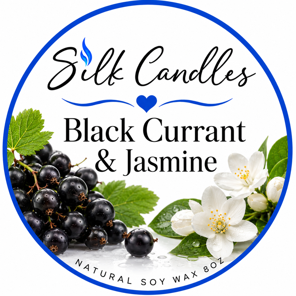 Black current   jasmine color label