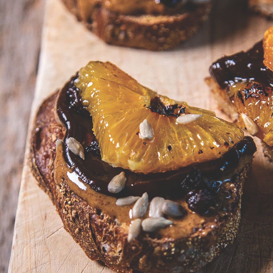 Prune and citrus toast