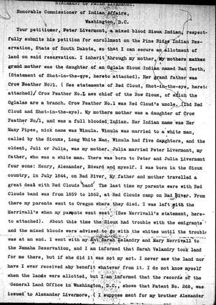 Statement of peter livermont