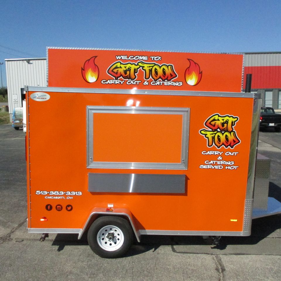 Get food trailer orange