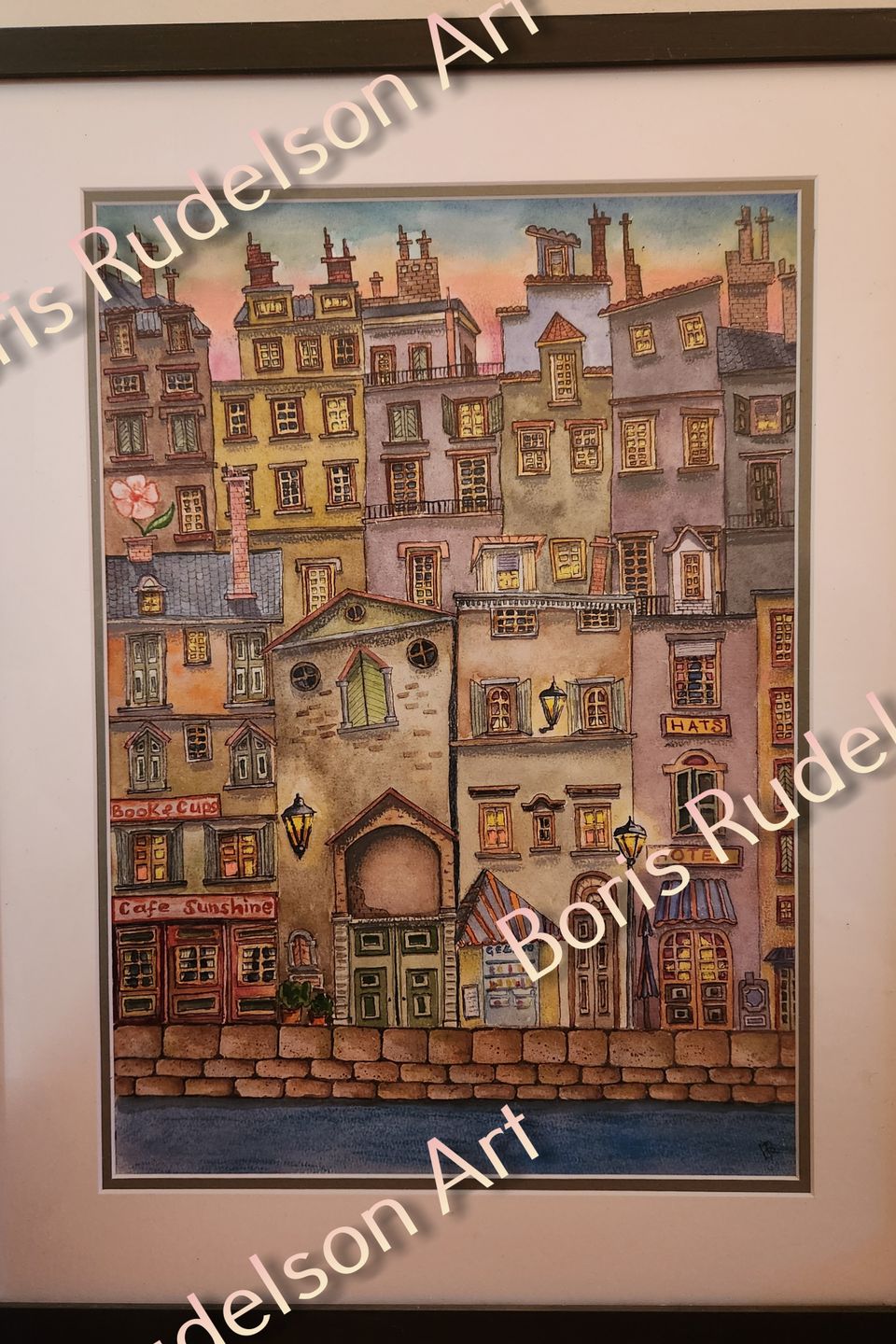 Porto. Watercolor, Pastel, Marker 24 1/4 x 19 3/4