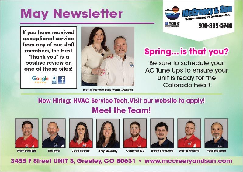 McCreery & Sun May Newsletter