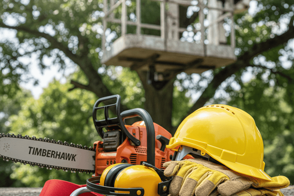 Equipment for tree removal in Dunwoody, GA.