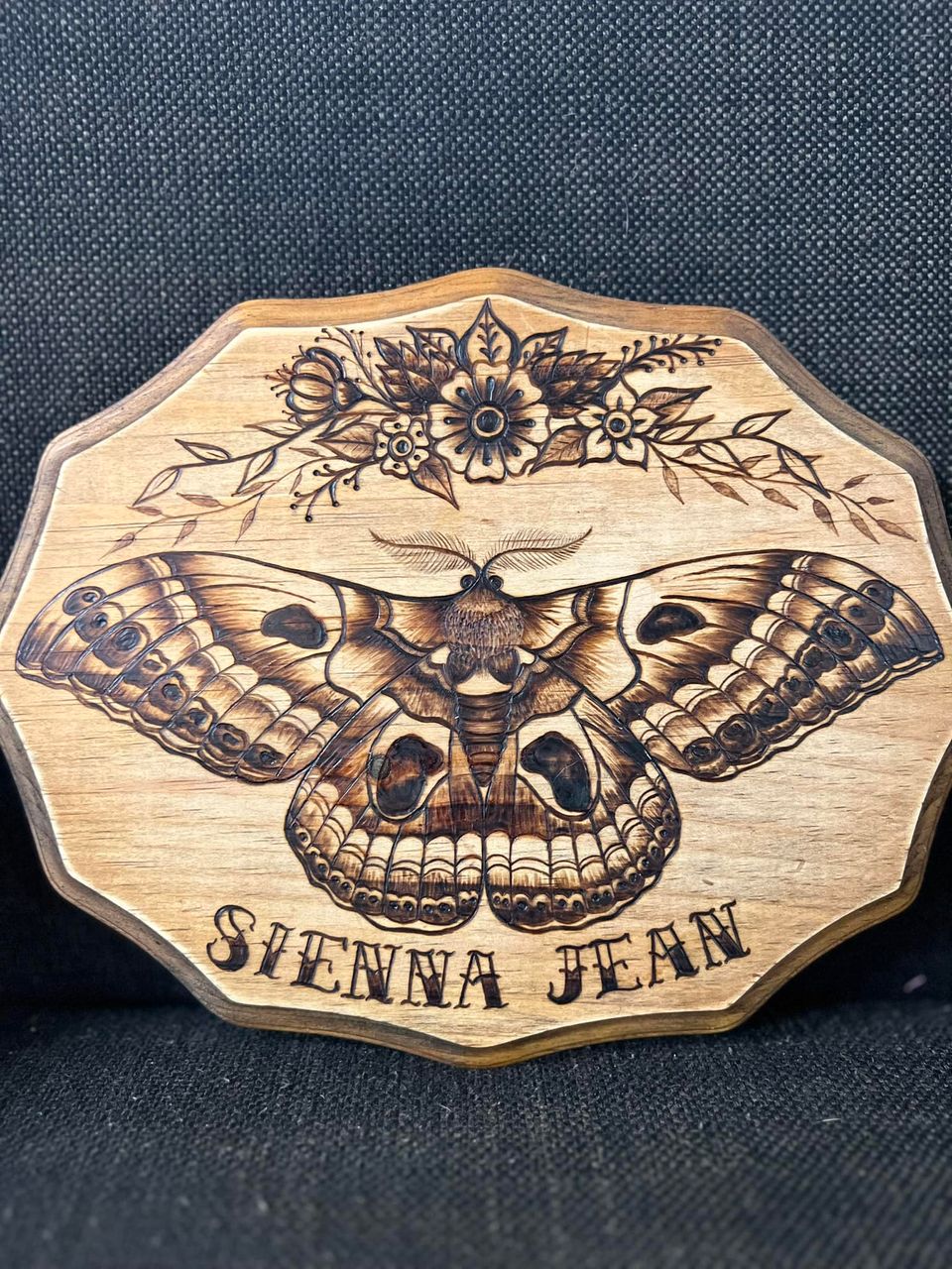 Wood burning butterfly